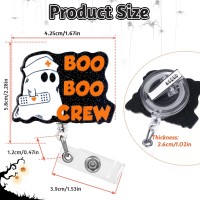 Dimeho Ghost Badge Holder Crew Retractable Reel Id Card Clip Funny Boo Nurse Name Tag Holder Pediatrics Nursing Badge Clips For