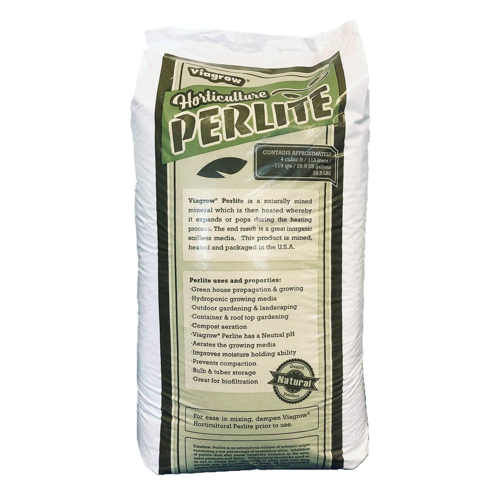 Viagrow Vper4 4 Cu Ft Perlite Made In Usa 1Pack White