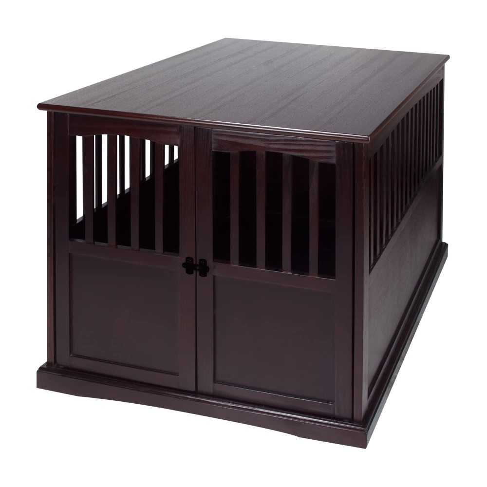 Casual Home Wooden Extra Large Pet Crate, End Table, Espresso