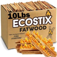 Easygoproducts Approx 120 Ecostix Fatwood Fire Starter Kindling Firewood Sticks 100 Organic Firestarter For Wood Stoves Fi