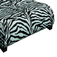 Benjara Pet Bed With Zebra Pattern Fabric And Curved Back, Black And White