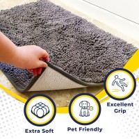 Muddy Mat Asseenontv Highly Absorbent Microfiber Door Mat And Pet Rug Non Slip Thick Washable Area And Bath Mat Soft Chenill