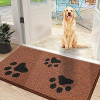 Mibao Front Door Mat Dirt Trapper Doormat For Muddy Paws Absorbent Mud Mat For Dogs Nonslip Washable Entrance Mats Inside M