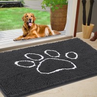 Dog Door Mat For Muddy Paws Pet Rug Durable Chenille Absorbent Outdoor Doormat 36X 24 Non Slip Heavy Indoor Doormat Soft F