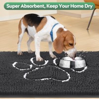 Dog Door Mat For Muddy Paws Pet Rug Durable Chenille Absorbent Outdoor Doormat 36X 24 Non Slip Heavy Indoor Doormat Soft F