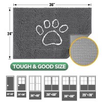 Dog Door Mat For Muddy Paws Pet Rug Durable Chenille Absorbent Outdoor Doormat 48X 30 Non Slip Heavy Indoor Doormat Soft F