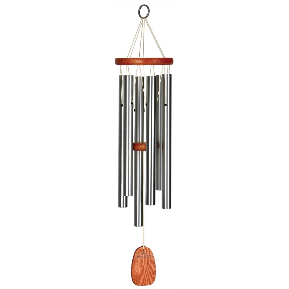 Woodstock Wind Chimes Amazing Grace Chime Medium 24 Silver Wind Chime Inspirational And Memorial Gifts Wind Chimes For Outsi