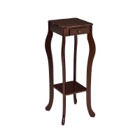 325 Tall Wooden Flower Plant Stand With Drawer Cherry Finish