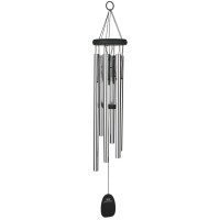 Woodstock Chimes Signature Collection Pachelbel Canon Chime 32 Silver Famous Melodies Wind Chimes For Outdoor Patio Home O