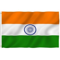 Anley Fly Breeze 3X5 Foot India Flag Vivid Color And Fade Proof Canvas Header And Double Stitched Indian National Flags Po