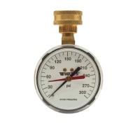 Watts 212 Hose Connection Water Pressure Test Gauge 34 20 Mm Ht Hose Connection Copper Alloy Black Enamel Steel Case