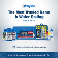 Taylor K2005 High Range Swimming Pool Total And Free Chlorine Bromine Alkalinity Calcium Hardness Base And Acid Demand Ph Dp Tes