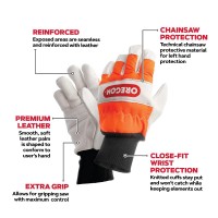 Oregon 91305L Chainsaw Gloves Size 10 Pack Of 1