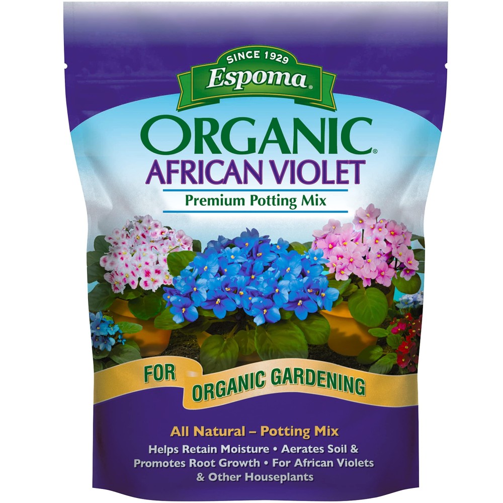 Espoma Organic Natural And Organic Premium Potting Soil Mix For African Violets And All Indoor Flowering Houseplants For Organi