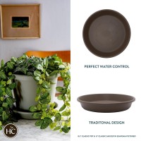 The Hc Companies 17.5 Inch Round Plastic Classic Plant Saucer - Indoor Outdoor Plant Trays For Pots - 17.5