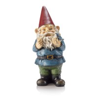 Alpine Corporation Wac406 Alpine Garden Gnome Holding Birdoutdoor Decor 5L X 5W X 12H Multi