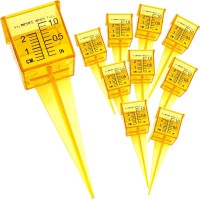 10 Pack 15 Rainsprinkler Gauge Wide Mouth Bright Yellow Outdoor Water Measuring Tool