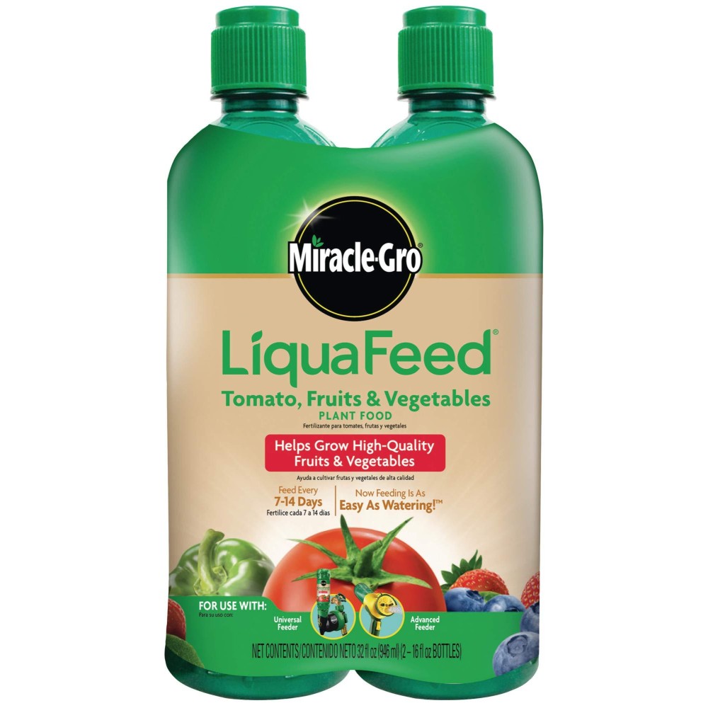 Miraclegro Liquafeed Tomato Fruits And Vegetables Plant Food Refill Pack 2 Pack Liquid Plant Fertilizer