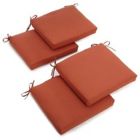 Blazing Needles, L.P. Indoor Twill Chair Cushion, 4 Count (Pack Of 1), Spice