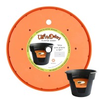 Bloem Upsadaisy Round Planter Insert 12 Orange Durable Resin Disk Drainage Holes Place Inside A Planter Use Less Pot