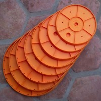 Bloem Upsadaisy Round Planter Insert 12 Orange Durable Resin Disk Drainage Holes Place Inside A Planter Use Less Pot