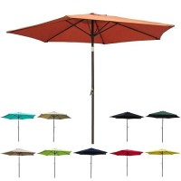 International Caravan Furniture Piece Outdoor 8 Foot Aluminum Umbrella