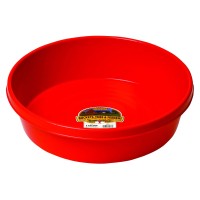 Little Giant Plastic Utility Pan Feed Pan Durable Versatile Livestock Feeding Bucket Made In Usa 3 Gallon Red