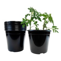 Viagrow 2 Gal Plastic Nursery Pots 757 Liters 10Pack