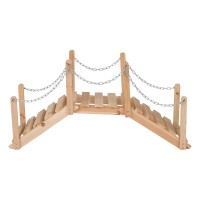 Shine Company 4963N Decorative Cedar Wood Garden Bridge With Side Rails  Natural