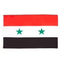 Az Flag Syria Flag 3X5 Ft 100D Polyester Syrian Banner With Two Metal Grommets Fade Resistant Vivid Colors 3 X 5 F