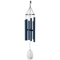 Woodstock Wind Chimes For Outside Garden Patio Porch And Outdoor Decor 32 Bells Of Paradise Pacific Blue Decorative Wind