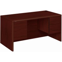 Hon 10700 H10771 Pedestal Desk 60 X 30 X 295 4 X Box File Drawers Double Pedestal Waterfall Edge Finish Mahogany