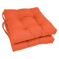 Blazing Needles 16-Inch Twill Square Chair Cushion, 16