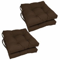 Blazing Needles 16-Inch Twill Square Chair Cushion, 16