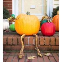 Plow Hearth Set Of 4 Bendable Pumpkin Arms And Legs Create Whimsical Halloween Decor Spooky Vine Design Includes 2 Arms