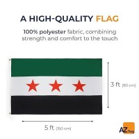 Az Flag Free Syrian Army Flag 3X5 Ft 100D Polyester Army Of Syria Banner With Two Metal Grommets Fade Resistant Vivid