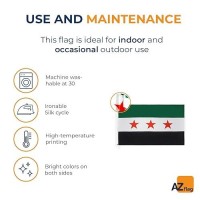 Az Flag Free Syrian Army Flag 3X5 Ft 100D Polyester Army Of Syria Banner With Two Metal Grommets Fade Resistant Vivid