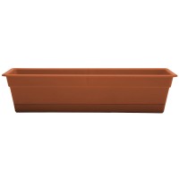 Bloem Dura Cotta Window Box Planter Wtray Dcbt2446 Terra Cotta 24