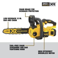 Dewalt 20V Max Xr Chainsaw Kit 5Ah Battery 12Inch Dccs620P1