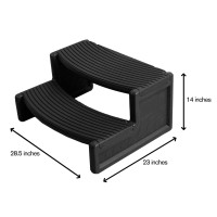 Confer Plastics Resin Multi Purpose Spa And Hot Tub Handistep Steps Black