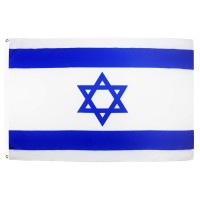 Az Flag Israel Flag 2X3 Ft 100D Polyester Israeli Jewish Banner With Two Metal Grommets Fade Resistant Vivid Colors