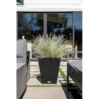 Veradek Pure Series Nobleton Plastic Planter - Large Pots For Indoor Or Outdoor Porch/Patio | Durable All-Weather Use With Drainage Holes | Modern Planter D?Cor For Flowers  Shrubs  Trees