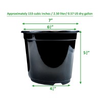 Viagrow 12 Gal Plastic Nursery Trade Pots 62 Gal 25 Qt 237 L 20Pack