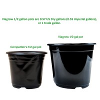 Viagrow 12 Gal Plastic Nursery Trade Pots 62 Gal 25 Qt 237 L 20Pack