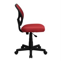 Low Back Red Mesh Swivel Task Office Chair