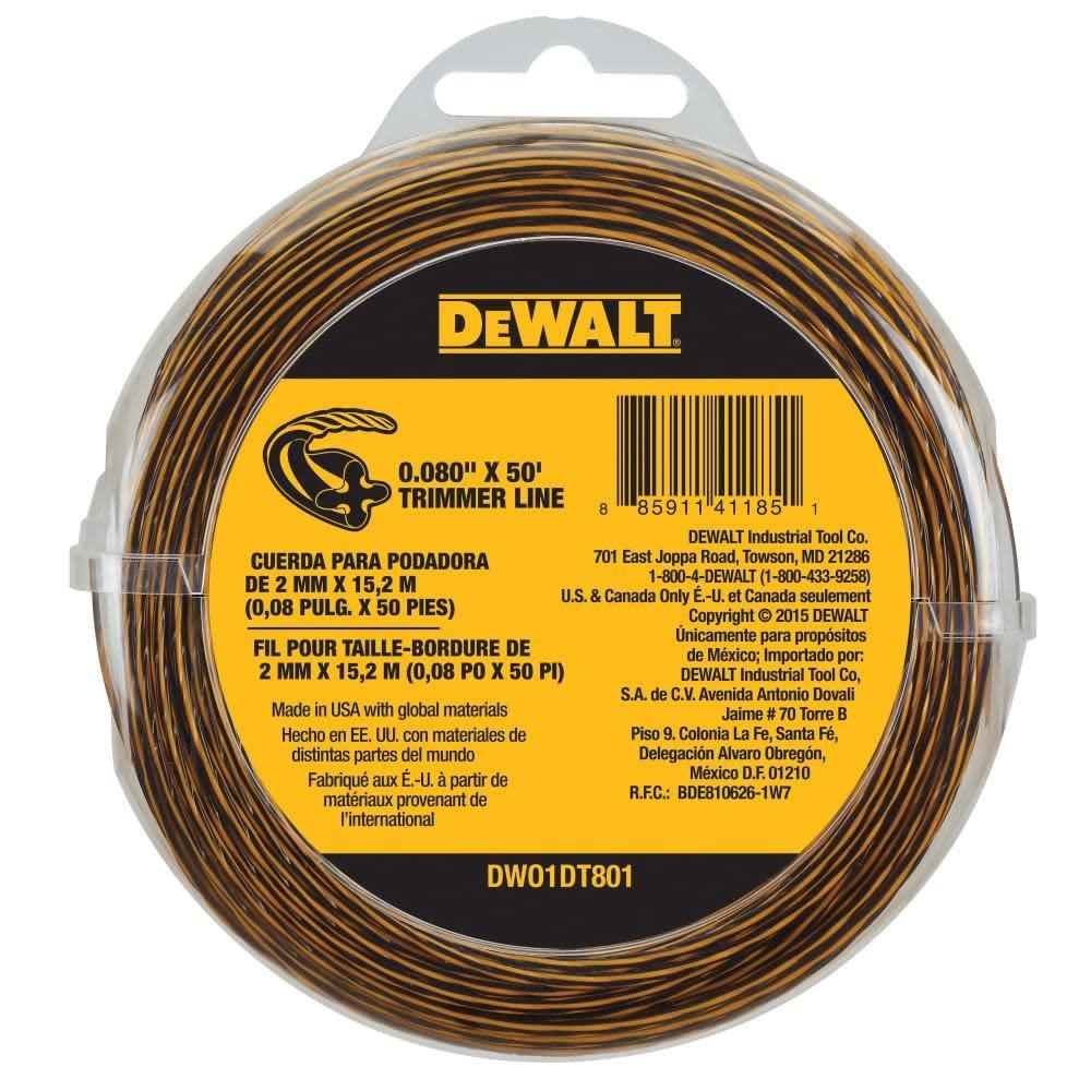 Dewalt Dwo1Dt801 String Trimmer Line 50Feet By 0080Inch