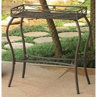 Valencia Resin WickerSteel Rectangular Plant Table