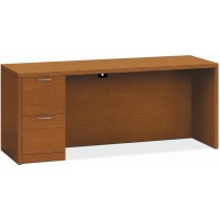 HON Valido H115904L Pedestal Desk 72 x 24 x 295 2 x File DrawersLeft Side Ribbon Edge Finish Bourbon Cherry