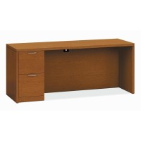 HON Valido H115904L Pedestal Desk 72 x 24 x 295 2 x File DrawersLeft Side Ribbon Edge Finish Bourbon Cherry