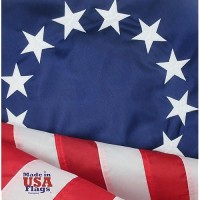 Made In Usa Flags Co 3X5 Betsy Ross Flag All Weather Solarmax Nylon 13 Star American Flag With Sewn Stripes Embroidered St